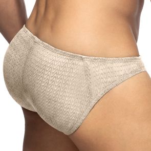 Addicted Chevron Bikini Brief AD1459 Beige