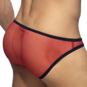 Addicted C-Through Mesh Bikini Brief AD2256 Red