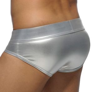 Addicted Metallic Brief AD543 Silver