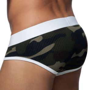 Addicted Camo Stripe Brief AD764 White
