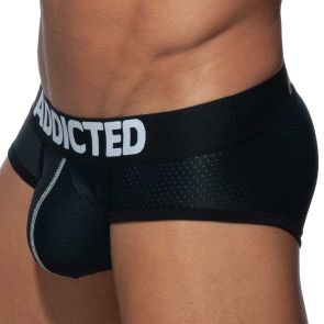 Addicted Push Up Mesh Brief AD805 Black