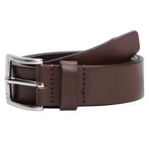 Tommy Hilfiger Leather Square Buckle Belt Brown