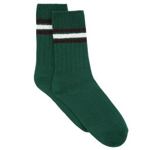 Ambra Chunky Rib Tennis Crew Sock Evergreen