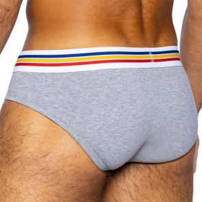 BIKE Stretch Cotton Brief BAS327 Grey