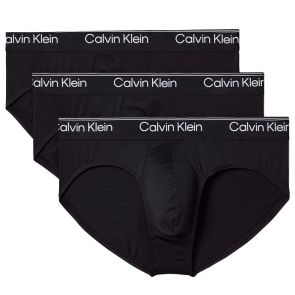 Calvin Klein Microfibre Stretch Hip Brief 3-Pack NB4408 Black