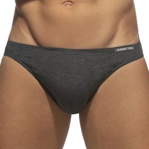 Addicted Cotton Bikini Brief AD985 Charcoal