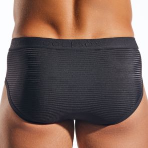 Cocksox LUX Semi Sheer Sports Brief CX76LUX Nero