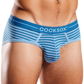 Cocksox Striped Modal Sports Brief CX76MD Cascade