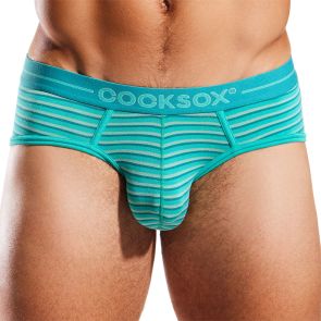 Cocksox Striped Modal Sports Brief CX76MD Sequoia