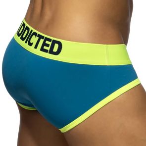 Addicted Dot Dot Dot Swimderwear Brief AD1428 Peacock