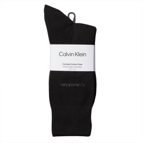 Calvin Klein Dress Flat Knit 6 Pack Socks E91619 Black