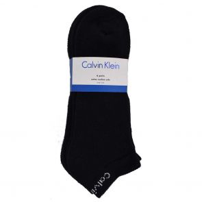Calvin Klein Mens Bonus Cotton Cushion Sole Socks 6-Pack ECC377 Black