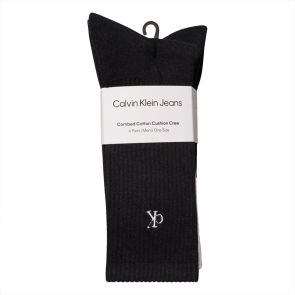 Calvin Klein Half Cushion 6 Pack Crew Socks ECJ160 Black/White/Grey