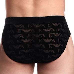 Emporio Armani Devoré Velvet Brief EM000229 Black