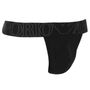 Emporio Armani ASV Megalogo Organic Jersey Jockstrap EM000249 Black