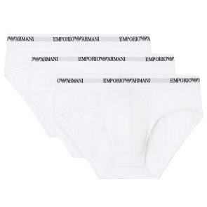 Emporio Armani Stretch Jersey Briefs 3-Pack EM000258 White