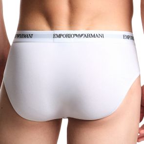 Emporio Armani Stretch Jersey Briefs 3-Pack EM000258 White