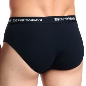 Emporio Armani Stretch Jersey Briefs 3-Pack EM000258 Blue