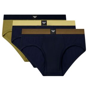 Emporio Armani Cotton Jersey Briefs 3-Pack EM002154 Blue and Green