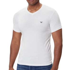 Emporio Armani Loungewear Fitted V-Neck T-Shirt EM000380 White