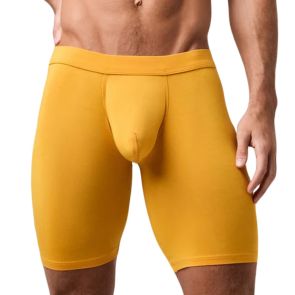 Obviously EliteMan Boxer Brief 9 inch Leg F01 Gold
