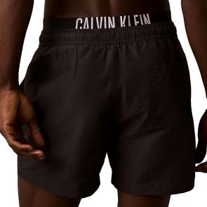 Calvin Klein Intense Power Double Waistband Swim Shorts KM0KM01093 Black