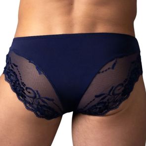 Male Power Sassy Lace Bikini 492-280 Navy