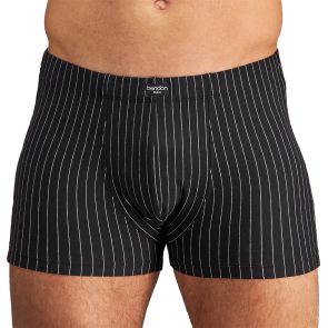 Bendon Man Cotton Stretch Trunk B50-603 Black Pinstripe