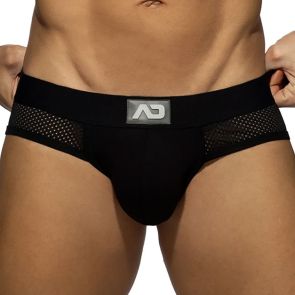 Addicted Mesh Panels Brief AD2336 Black