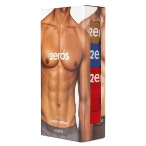 2EROS Morpheus 3 Pack Brief  U22101LYC Red/Purple/Brown