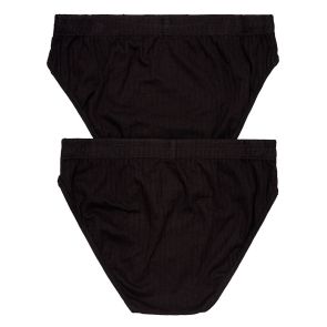 Holeproof Cotton Mock Rib Brief 2-Pack MZZX2A Black