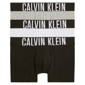 Calvin Klein Intense Power Cotton Trunks 3-Pack NB3608 White/Grey Heather/Black