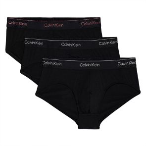  Calvin Klein Modern Cotton Holiday Hip Brief 3-Pack NB4075 Black