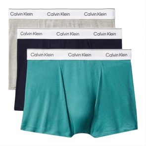 Calvin Klein Icon Cotton Stretch Relaxed Trunks 3-Pack NB4286 Shoreline/Grey Heather/Lively Teal