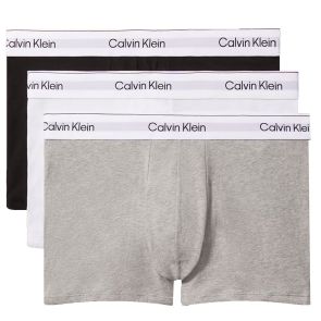 Calvin Klein Icon Cotton Stretch Trunks 3-Pack NB4392 Grey Heather/White/Black