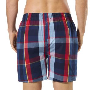 Mitch Dowd British Check Cotton Sleep Short Q2238S Navy/Red