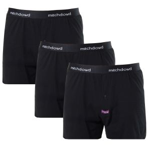 Mitch Dowd Loose Fit Knit Boxer Shorts 3-Pack R305P3 Black