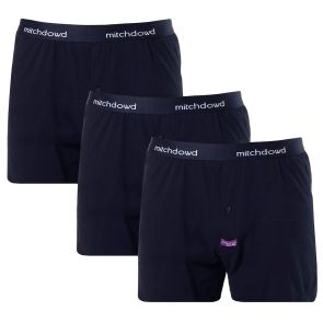 Mitch Dowd Loose Fit Knit Boxer Shorts 3-Pack R305P3 Navy
