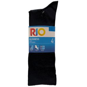 Rio Business Wear 'Em and Pair 'Em Crew Socks 4-Pack S7412W Black