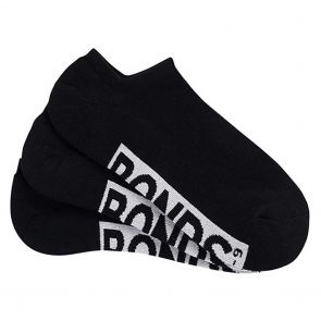 Bonds Mens Logo Cushioned No Show 3-Pack SXN73N Black