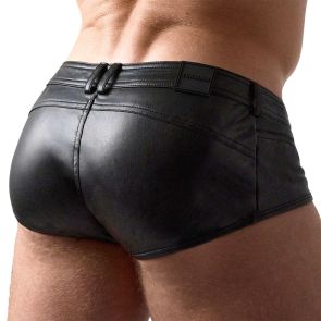 TEAMM8 Vault Faux Leather Brief TA-BFVLT Jet Black