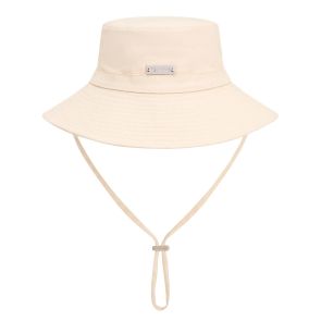 TEAMM8 Statement Wide Brim Bucket Hat TA-WBHSTM Ecru