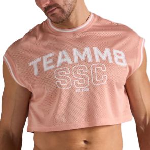 TEAMM8 S.S.C. Fraternity Crop Muscle Tank TC-CMTSSC Dusty Pink