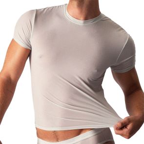 TEAMM8 Allure Sheer Cropped Tee TC-CTALL Platinum