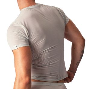 TEAMM8 Allure Sheer Cropped Tee TC-CTALL Platinum