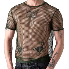 TEAMM8 Edge Net Cropped Tee TC-CTEDG Forest
