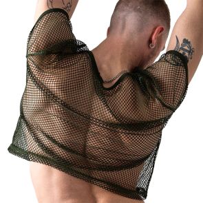 TEAMM8 Edge Net Cropped Tee TC-CTEDG Forest