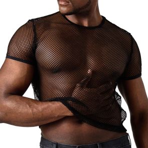 TEAMM8 Edge Net Cropped Tee TC-CTEDG Jet