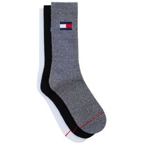 Tommy Hilfiger Athletic Cushion Crew Socks 3-Pack White/Grey/Black