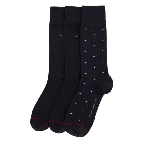 Tommy Hilfiger Dress Crew Socks 3-Pack Black Assorted